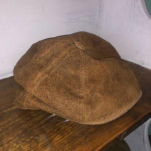 Stetson Genuine Leather Eight Panel Cap